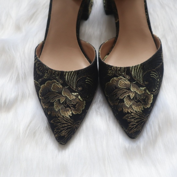 Franco Sarto Shoes - Franco Sarto Square Heel Ankle Strap Black Pumps